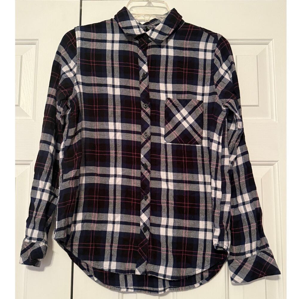 David Bitton Buffalo Flannel Plaid Shirt, Size S
